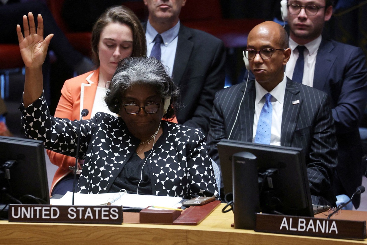 VIERTES Veto der USA im UN-Sicherheitsrat gegen einen endgültigen Waffenstillstand im Völkermord an Gaza